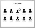 User icons Solid pack Royalty Free Stock Photo