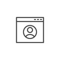User Web Profile outline icon Royalty Free Stock Photo