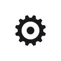 user website gear icon. Signs and symbols can be used for web, logo, mobile app, UI, UX