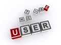 user word block on white Royalty Free Stock Photo