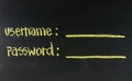 Username and password Royalty Free Stock Photo