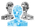 Users Composition Icon for BigData and Computing Royalty Free Stock Photo