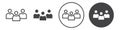 Users icon thin line illustration