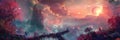 Users navigate through intricate, user-generated virtual worlds, harnessing the power of VR to craft unique environments