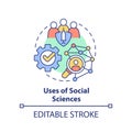 Uses of social sciences concept icon