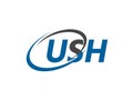 USH letter creative modern elegant logo design Royalty Free Stock Photo