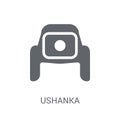 ushanka icon. Trendy ushanka logo concept on white background fr