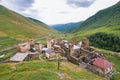 Ushguli village with rock tower houses in Svaneti, Georgia Royalty Free Stock Photo
