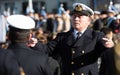 Ceremony for the historic takeover of the Falkland Islands in 1982