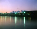 ushuaia-tierra del fuego-argentina panoramic view with buildings and houses patagonia with sky with clouds- Royalty Free Stock Photo