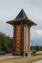 Welcome to Ushuaia sign. It is the southernmost city in the world