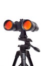 Binoculars on a tripod Royalty Free Stock Photo