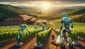 Using artificial intelligence, agricultural robots are on the rise on high tech farms Royalty Free Stock Photo