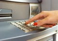 Using bank ATM Royalty Free Stock Photo