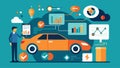 Using big data analysis to predict future consumer preferences and trends for innovative car designs.. Vector