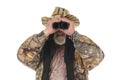 Using binoculars Royalty Free Stock Photo