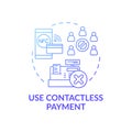 Using contactless payment concept icon