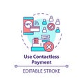 Using contactless payment concept icon