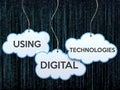 Using digital technologies on cloud banner