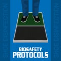 Biosafety protocols poster Royalty Free Stock Photo