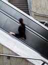 Using escalators Royalty Free Stock Photo