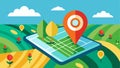 Using GPS technology the digital platform creates a geospatial map of the farmers fields allowing for accurate Royalty Free Stock Photo