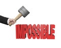 Using hammer to creak impossible 3D word