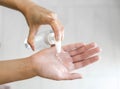 Using hand Sanitizer