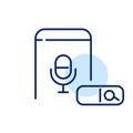 Using personal voice assistant on smartphone app. Pixel perfect icon Royalty Free Stock Photo