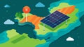 Using satellite imagery and data on land usage a country identifies suitable areas for largescale solar farms.. Vector