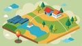 Using satellite imagery a farmer can map out areas of his fields that need additional or less water.. Vector