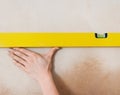 Using spirit level Royalty Free Stock Photo