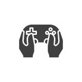 Using video game console vector icon Royalty Free Stock Photo