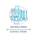 Using wall space concept icon