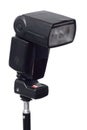 Speedlite mounted on a wireless flash trigger Royalty Free Stock Photo