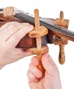 Using the wooden clamps