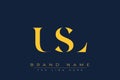 USL abstract letter logo design Royalty Free Stock Photo