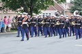 USMC Marine Forces Reserve Band in a Parade Royalty Free Stock Photo