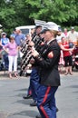 USMC Marine Forces Reserve Band in Parade Royalty Free Stock Photo