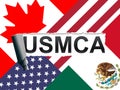 USMCA United States Mexico Canada Agreement Trade - 3d Illustration