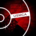 USMCA United States Mexico Canada Agreement Treaty - 2d Illustration Royalty Free Stock Photo