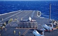 USN Douglas TA-4J Skyhawk onboard CVN-69 Dwight D. Eisenhower Royalty Free Stock Photo