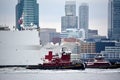 USNS Comfort arrives in New York City Royalty Free Stock Photo