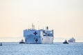 USNS Mercy navy hospital ship arrives at Port of Los Angeles on March 27, 2020