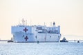 USNS Mercy navy hospital ship arrives at Port of Los Angeles on March 27, 2020