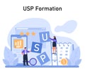 USP Formation concept. Flat vector illustration