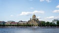 Uspenskaya Church or church of the Assumption on the waterfront along the River Neva in St Petersburg, Russia