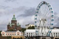 Uspenski Cathedral and Skywheel - Helsinki - Finland.