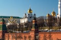 Uspensky and Blagoveschensky cathedrals of Moscow Kremlin. Russia Royalty Free Stock Photo