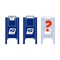 USPS Election Mailbox and Missing Mailbox Royalty Free Stock Photo
